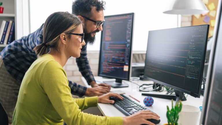 Business owner reviewing cyber risk